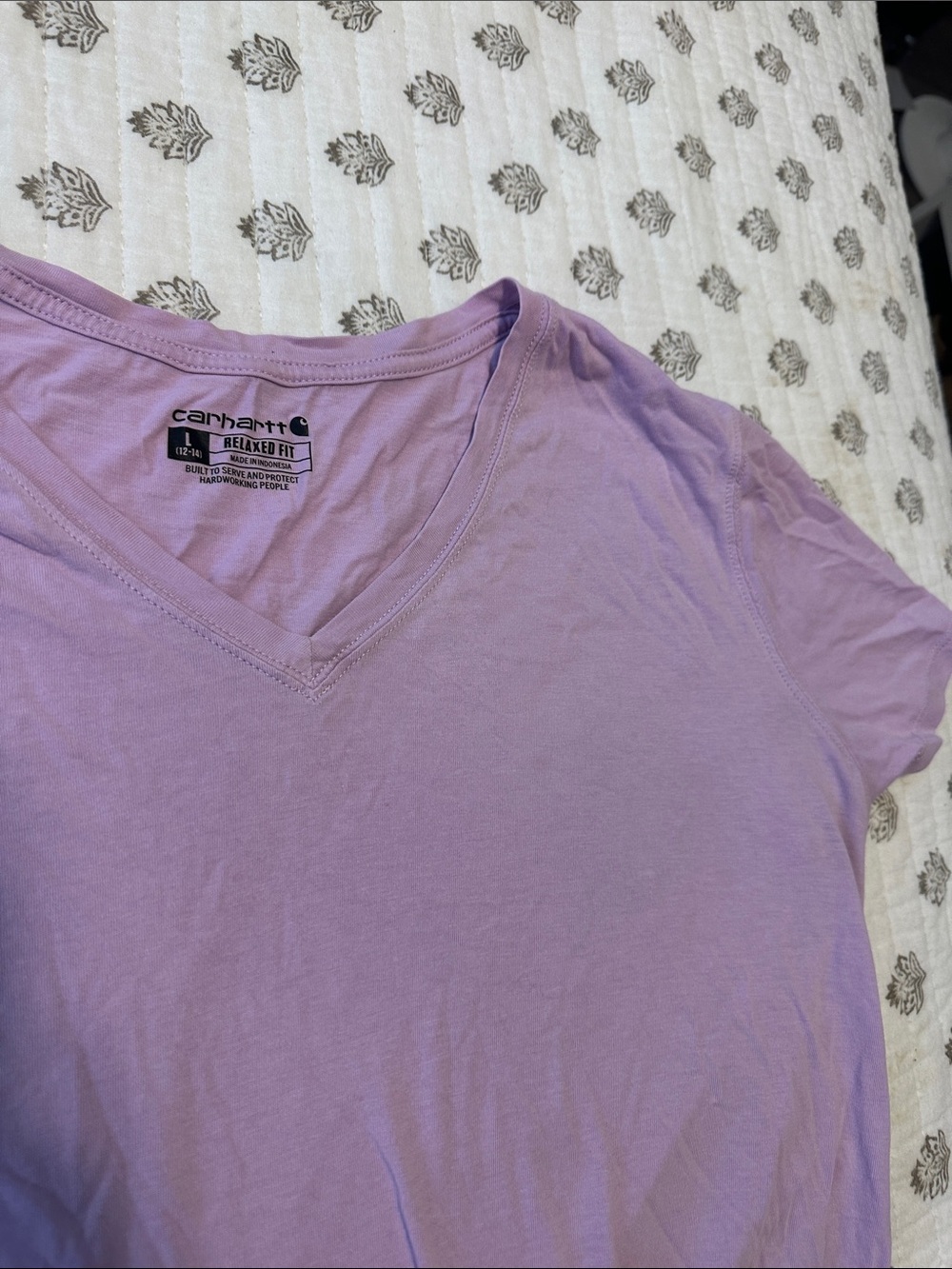Carhartt Light Purple V-Neck Tee